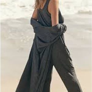Free People bicoastal jumpsuit with cardigan